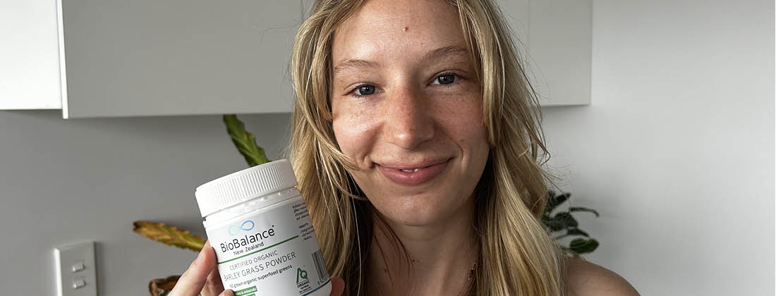 kimberley loves biobalance barley grass powder