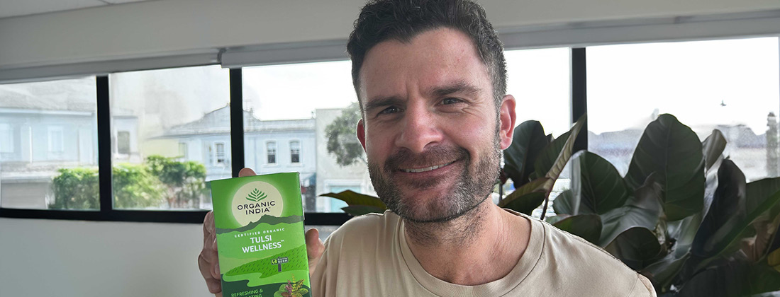 mat's favourite for settled sleep - organic india tulsi wellness tea