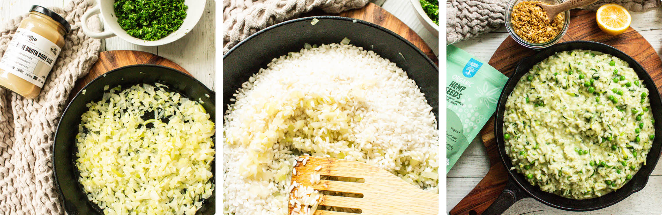 Superfood risotto with bone broth method